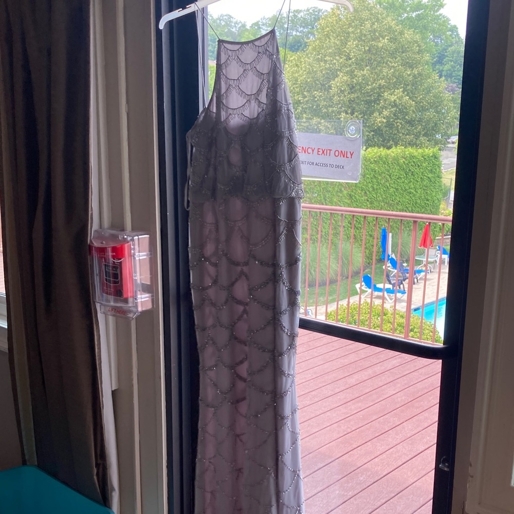 Adrianna Papell Silver Dress